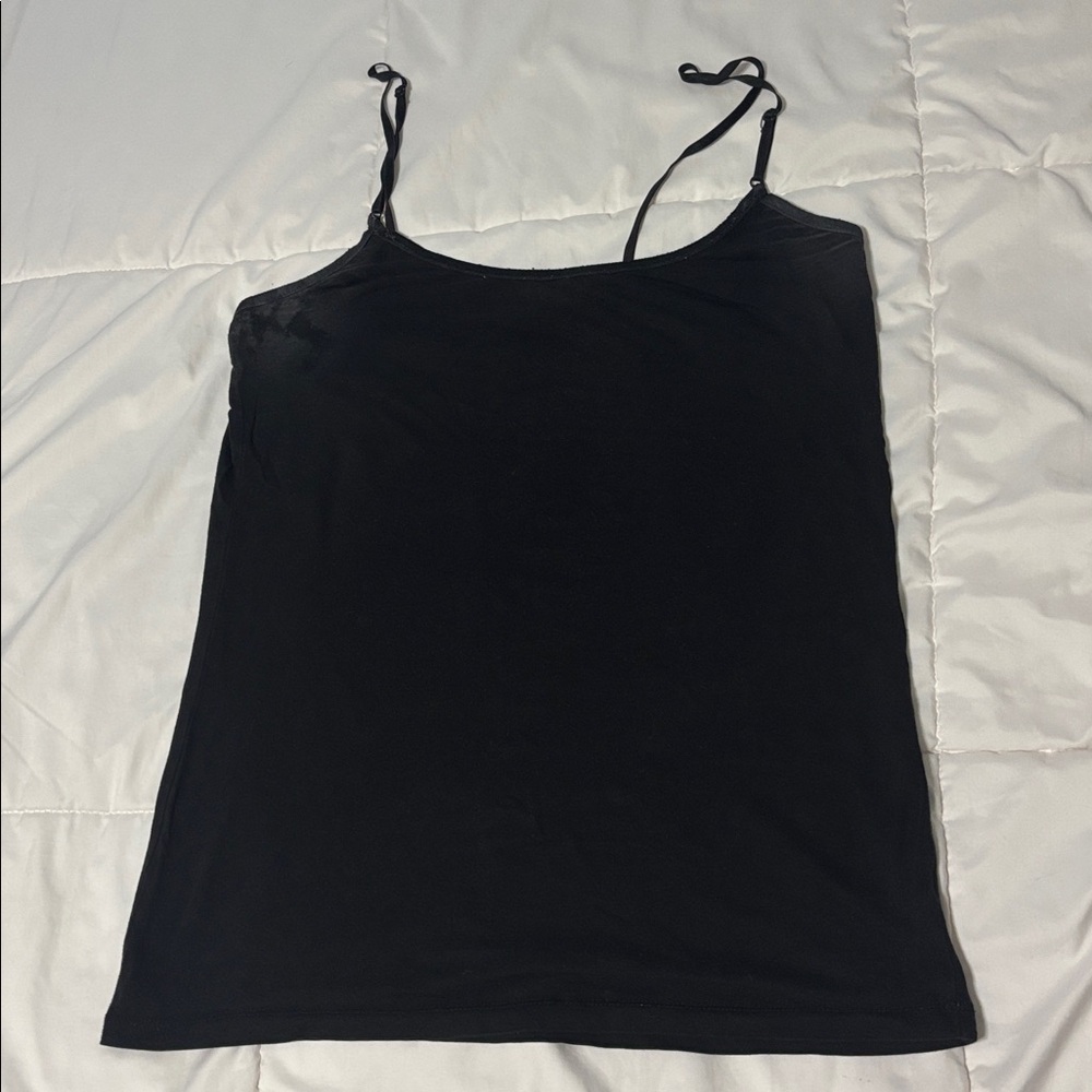 Women’s Black Cami Tank Top, Size Large, Fair Used Condition